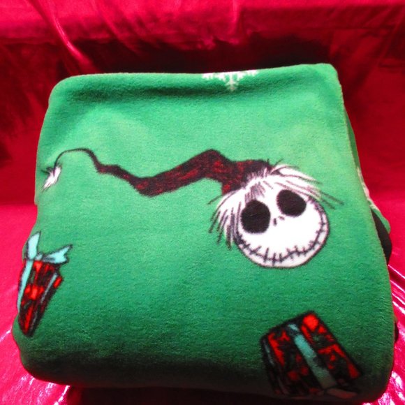 Nightmare Before Christmas Jack Skellington Santa Claus 55" x 58" Fleece Blanket - Picture 1 of 3